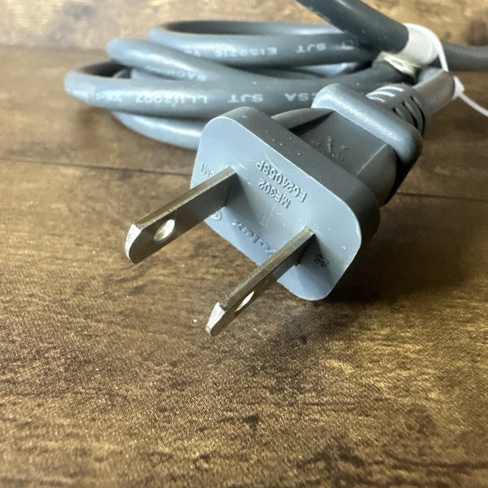 2-Pin / 2 Prong AC Power Cord for Volex VAC17S 10A 125V Gray E62405SP Tested